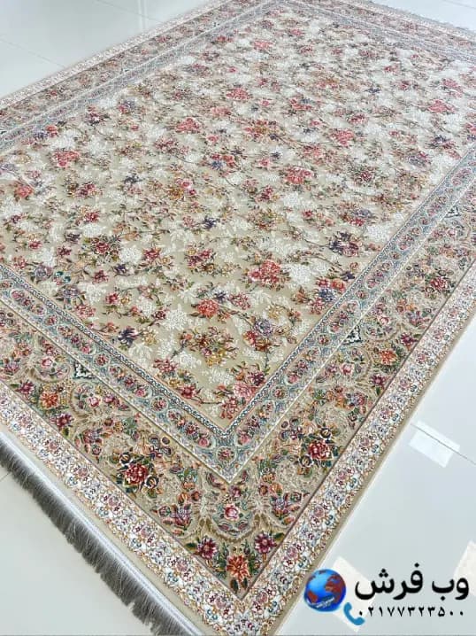 فرش باغ بهشت نقره ای 1200 شانه — تصویر ۲