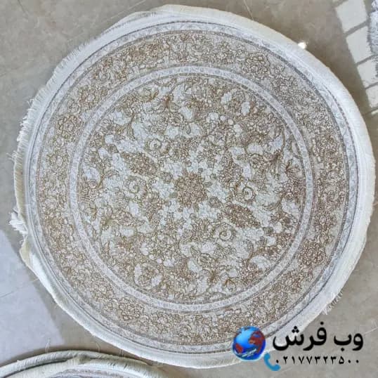 فرش گرد 1200 شانه طرح تهمینه کرم