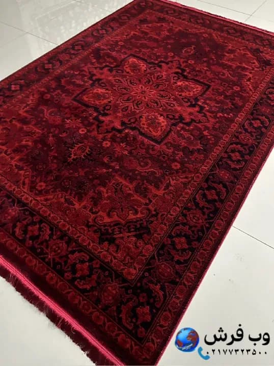 فرش قرمز بختیاری طرح توس 500 شانه — تصویر ۲