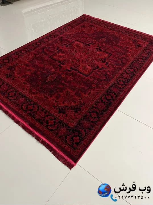 فرش قرمز بختیاری طرح توس 500 شانه — تصویر ۳