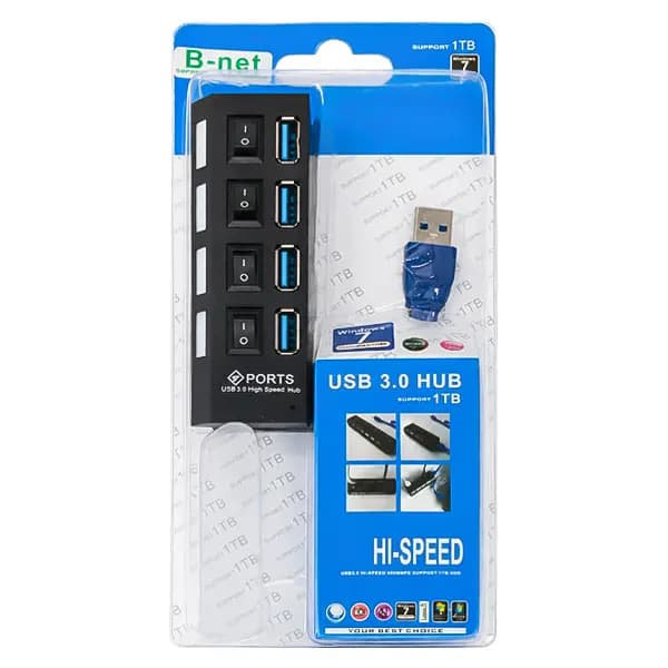 هاب 4 پورت آداپتورخور USB3.0 مدل 017 — تصویر ۲