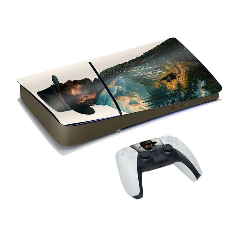 برچسب کنسول بازی پلی استیشن 5 اسلیم کایمون مدل red dead کدP5S015 بسته 6عددی — تصویر ۲