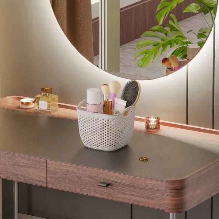 سبد نظم دهنده کوچک مدل 1128 رنگ کرم — تصویر ۲
