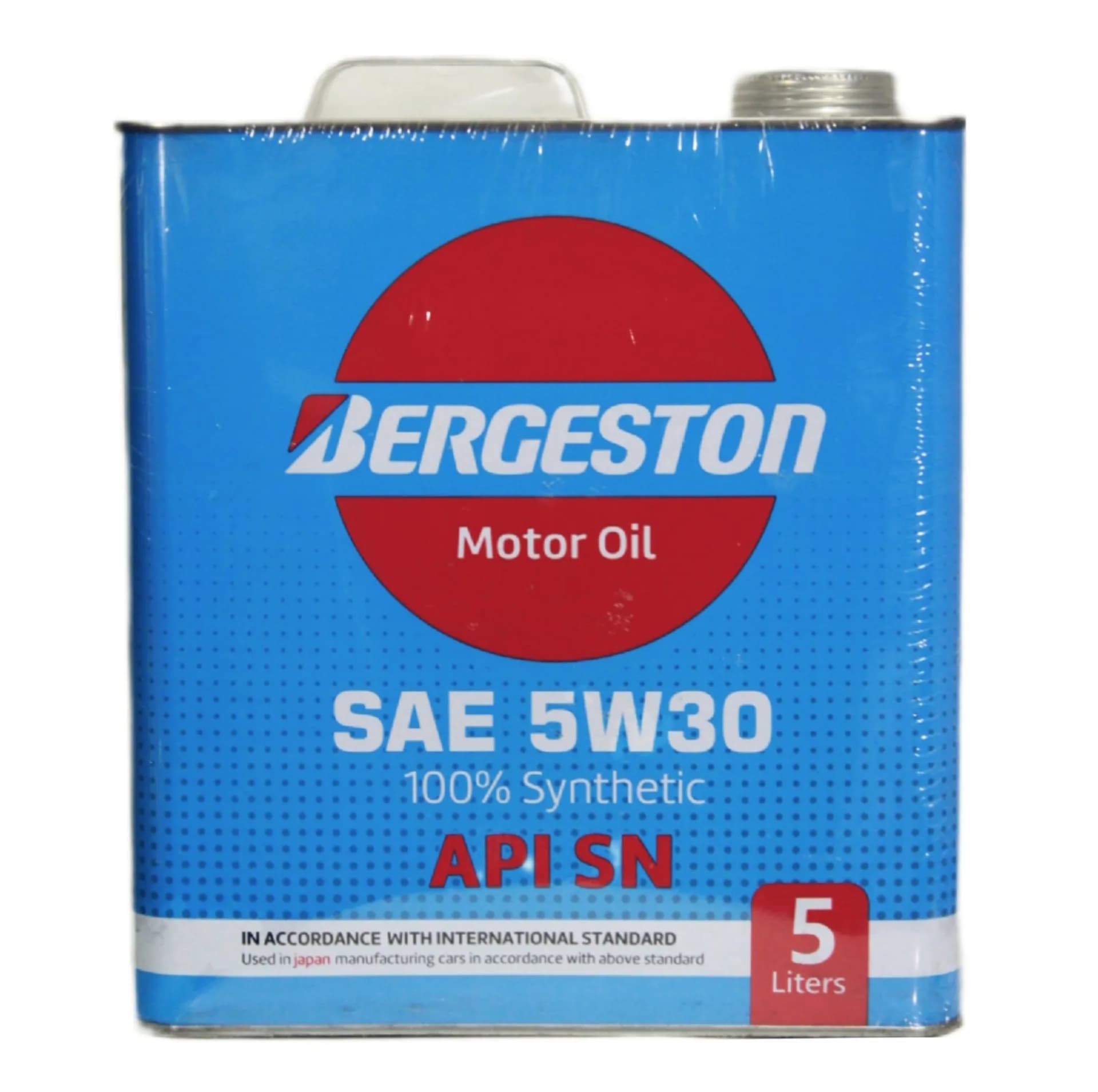 روغن موتور خودرو بنزینی، توربوشارژ برجستون مدل 25000 SN 5W-30 حجم 5 لیتر