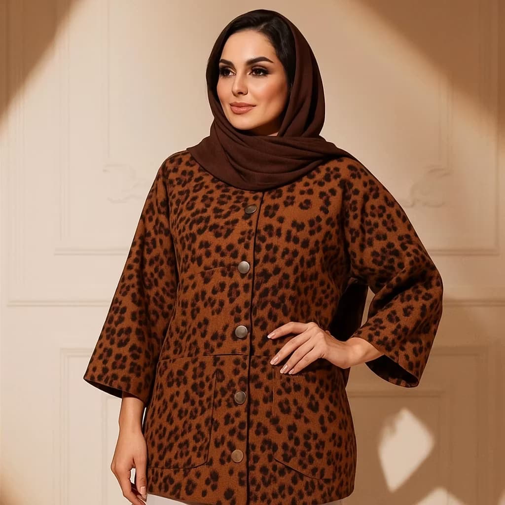 مانتو زنانه سوییت با کیفیت پلنگی 403883