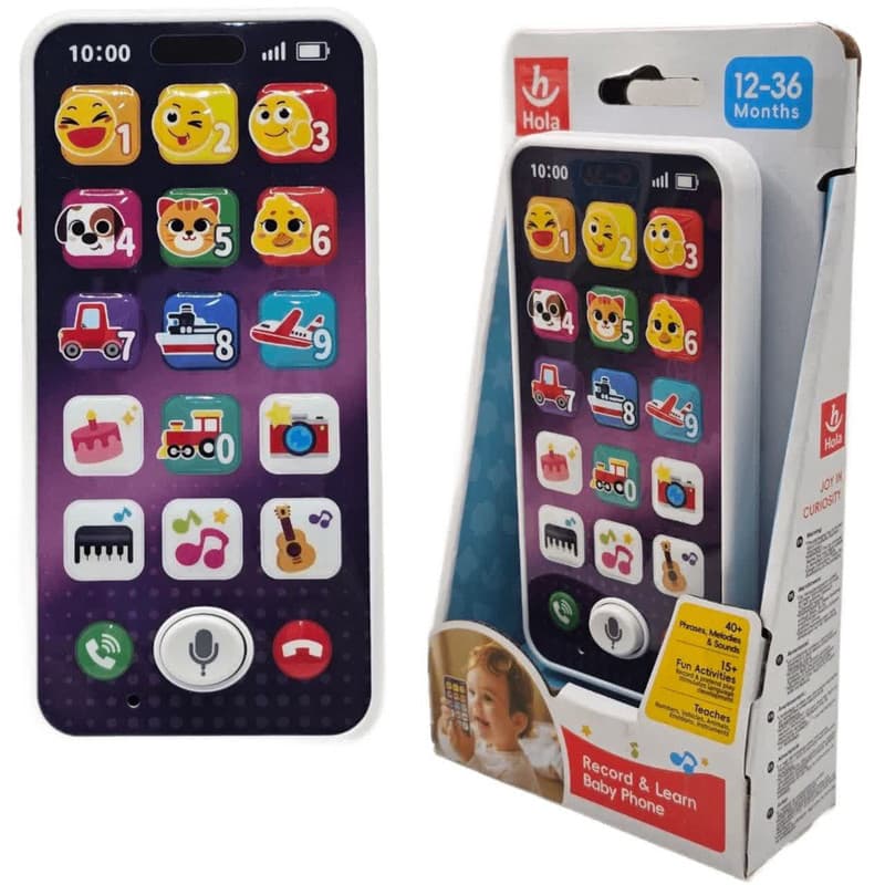 اسباب بازی ناب سل مدل موبایل لمسی موزیکال ضبط صدا طرح هولا کد RECORD &LEARN&BABY PHONE HOLA — تصویر ۲