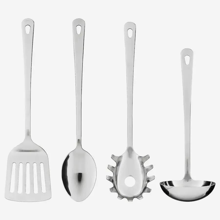 ست 4 تکه کفگیر و ملاقه استیل ایکیا IKEA-GRUNKA — تصویر ۸