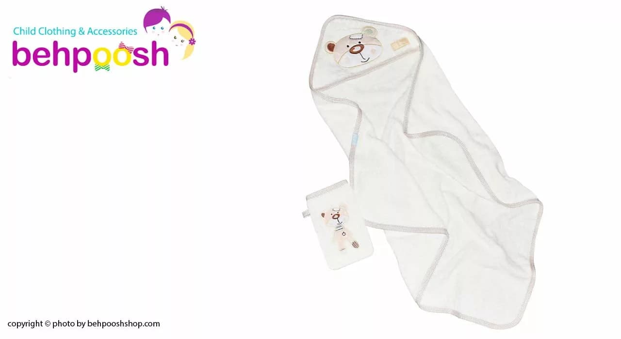 حوله 2تكه چهارگوش Little Bear خرس کوچولو رزبرن RoseBorn — تصویر ۳