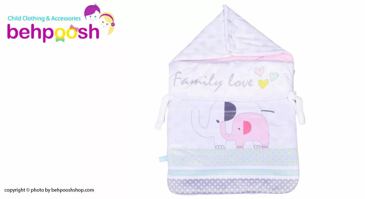 قنداق فرنگی مستطيل زیپدار Family Love رزبرن RoseBorn — تصویر ۳