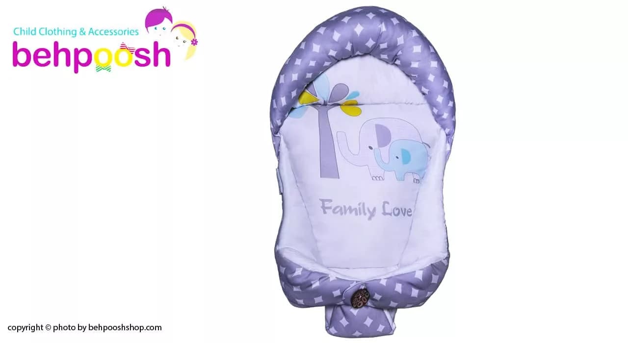 قنداق سویيسی طرح Family Love فيل درخت قلب رزبرن RoseBorn — تصویر ۳