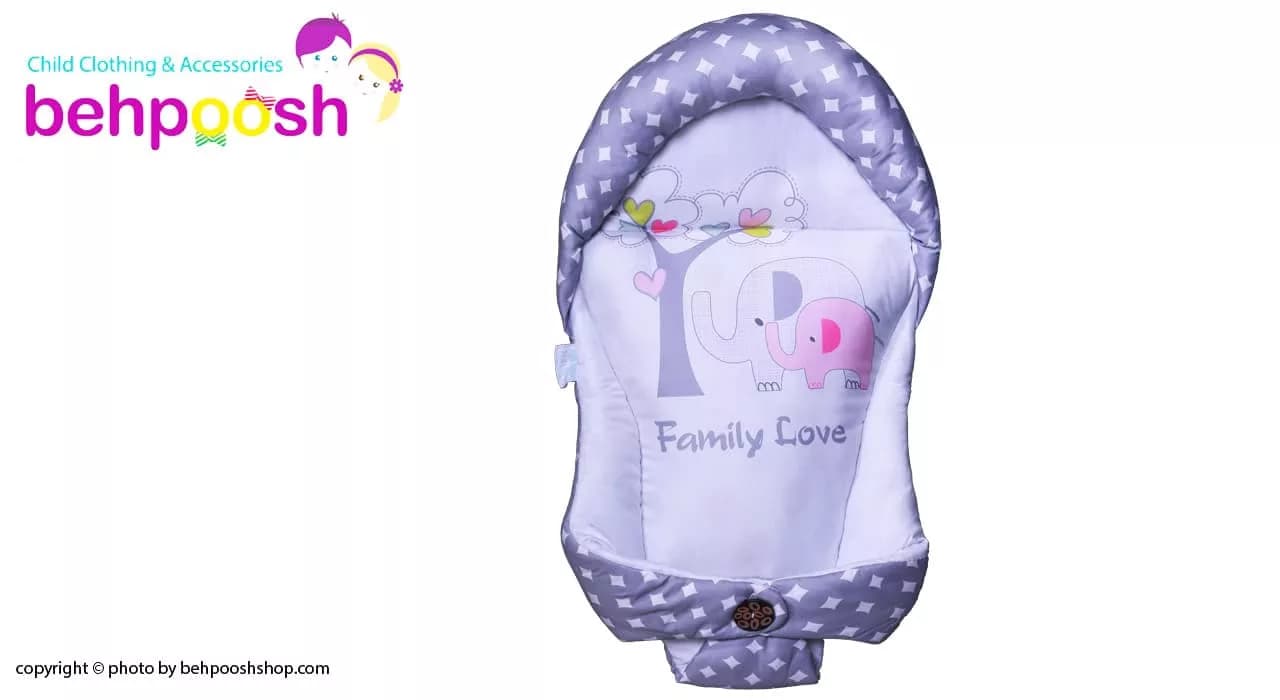 قنداق سویيسی طرح Family Love فيل درخت قلب رزبرن RoseBorn — تصویر ۲