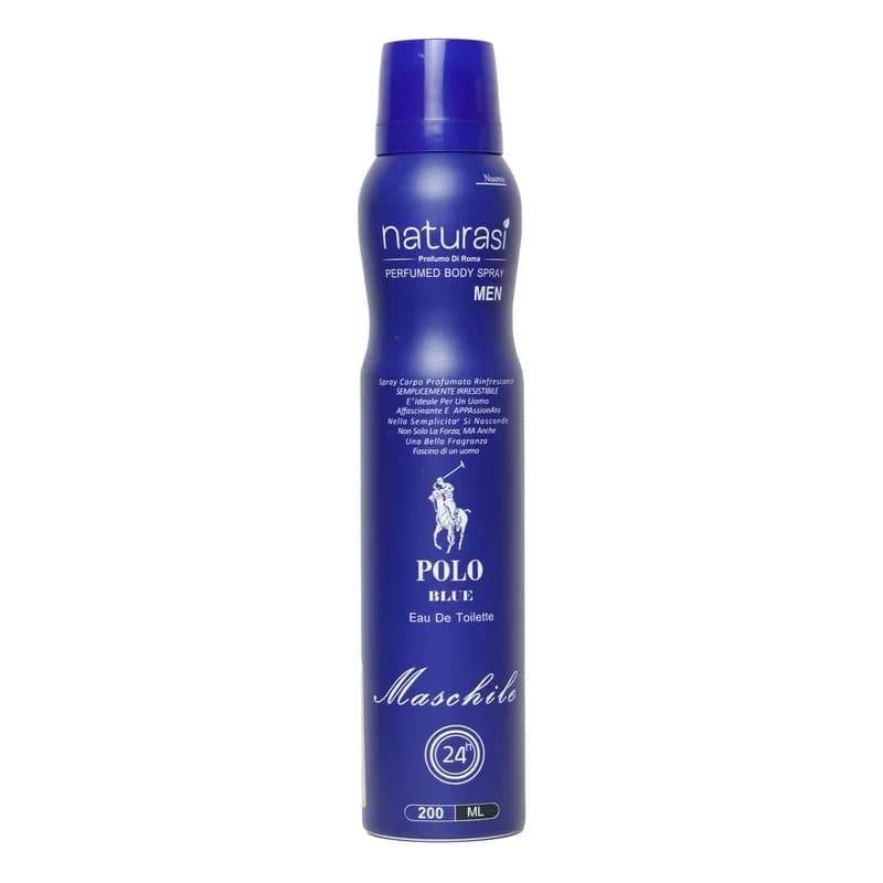 اسپری خوشبو کننده بدن مردانه ناتوراسی مدل Polo Blue حجم 200 میل — تصویر ۲
