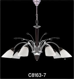 لوستر چوب استیل c8163 7