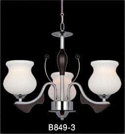 لوستر چوب استیل b849 7 — تصویر ۷