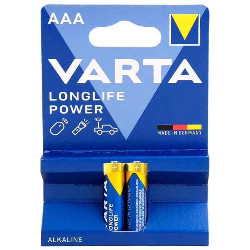 باطری نیم قلمی Varta Long Life Power Alkaline LR03/MN2400 1.5V AAA کد 9924