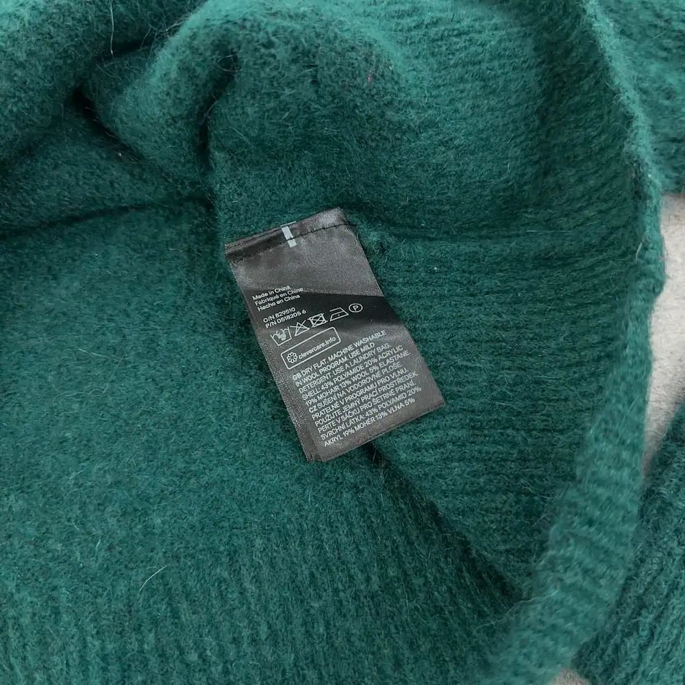 کراپ بافت زنانه H&M اورجینال سبز زمردی سایز L — تصویر ۵