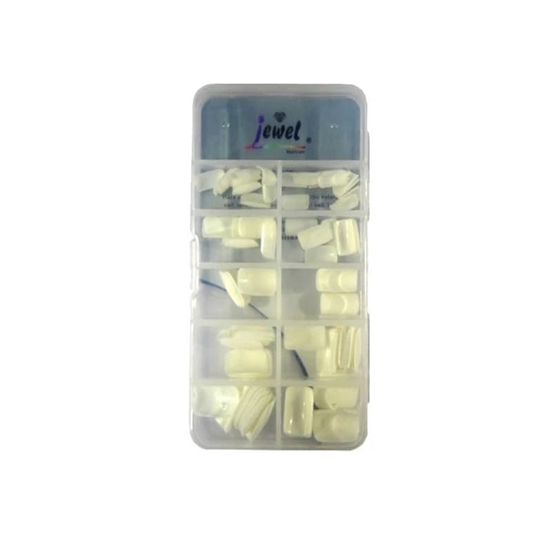 تیپ کاشت ناخن 100 تایی شیری جول jewel