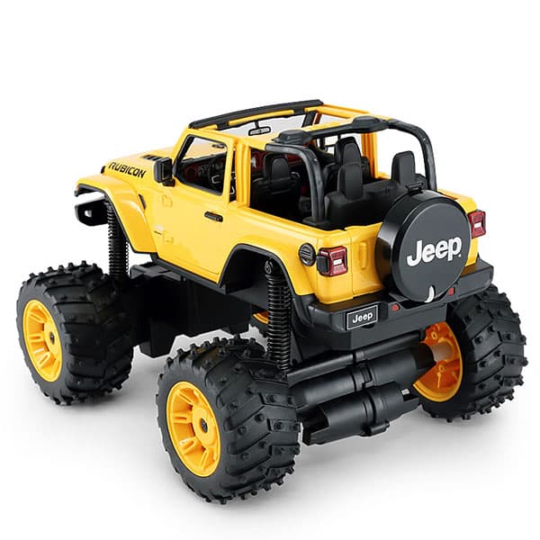 ماشین کنترلی راستار 1:14 مدل Jeep Wrangler Rubicon OFF-ROAD زرد — تصویر ۳