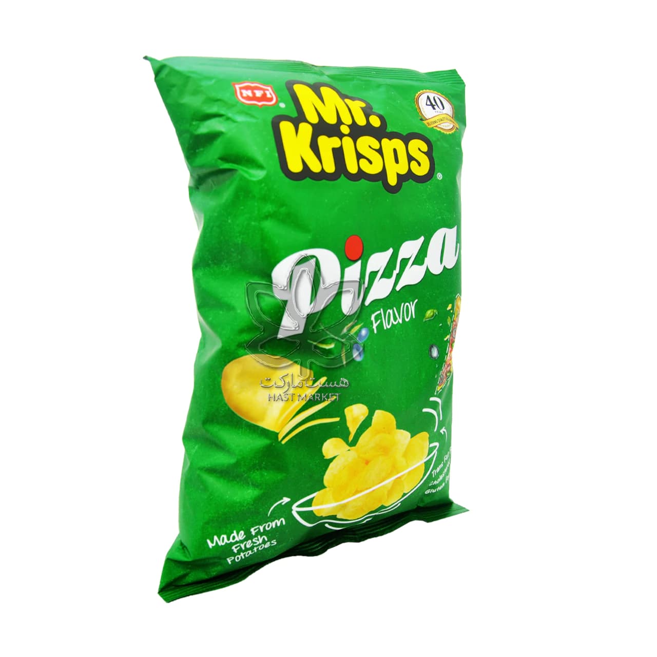 اسنک سیب زمینی با طعم پیتزا ( بدون گلوتن ) ۸۰ گرم مستر کریسپ – mr.krisps — تصویر ۲