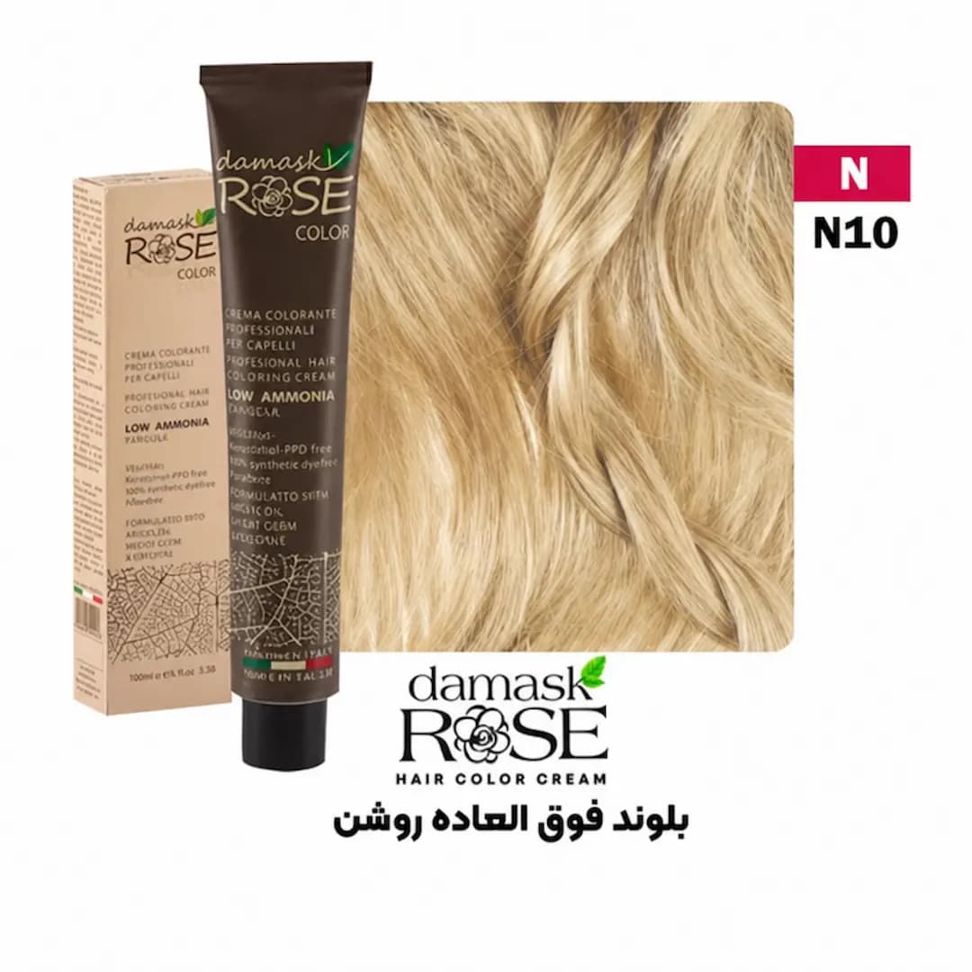 رنگ مو داماسک رز N10 – بلوند فوق العاده روشن