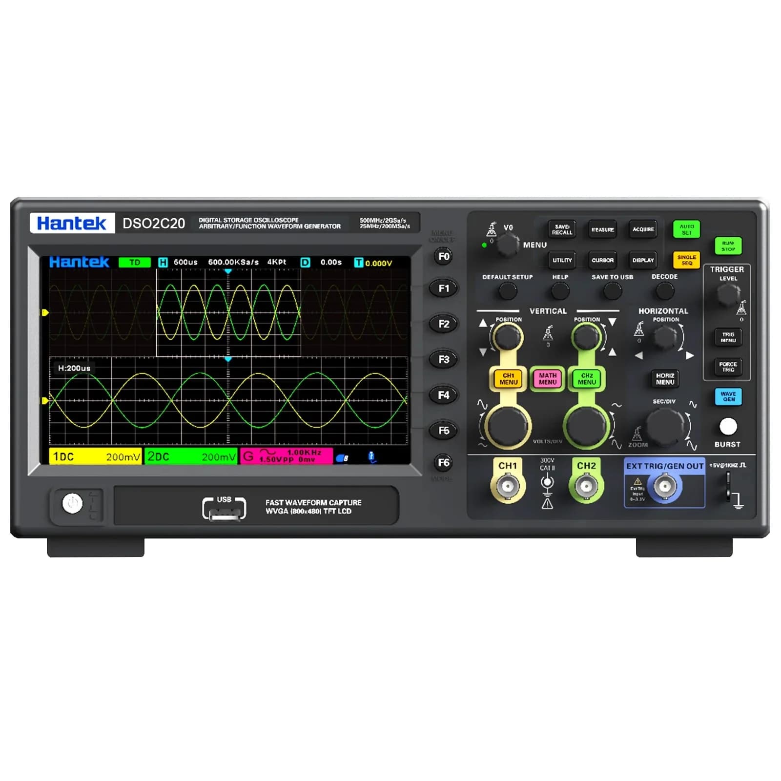 اسیلوسکوپ دیجیتالی رومیزی هانتک مدل HANTEK DSO-2C20