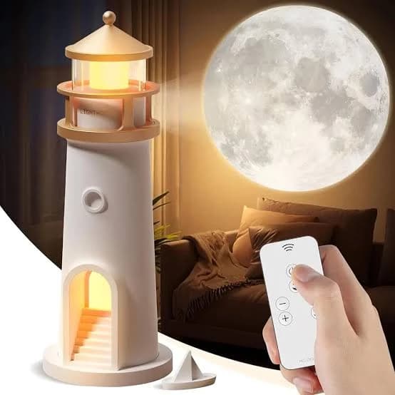 چراغ خواب شارژی فانوس دریایی|دارای سنسور و ریموت کنترل،بدونه اسپیکر — تصویر ۲