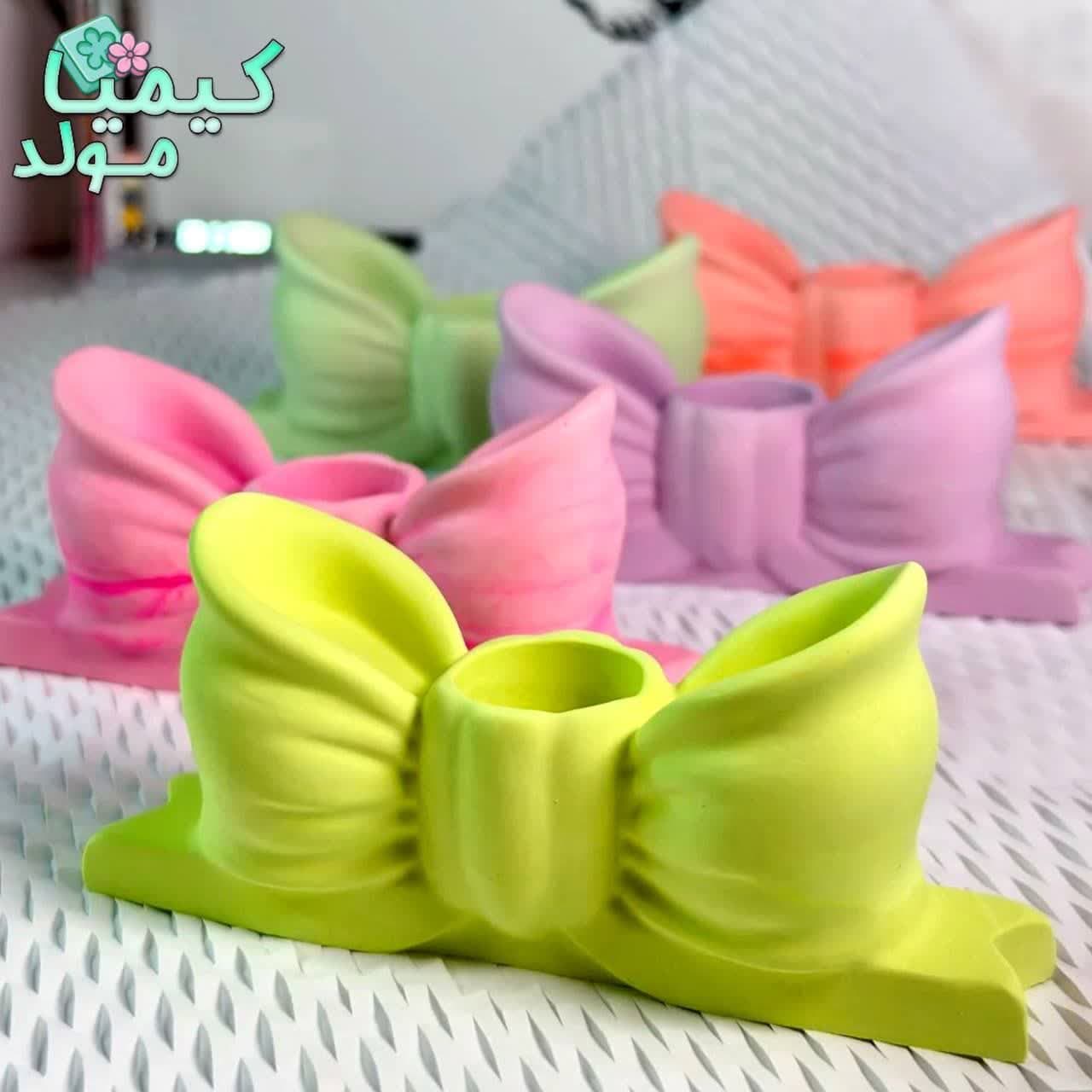قالب سیلیکونی شمعدان پاپیون بزرگ کیمیامولد — تصویر ۸