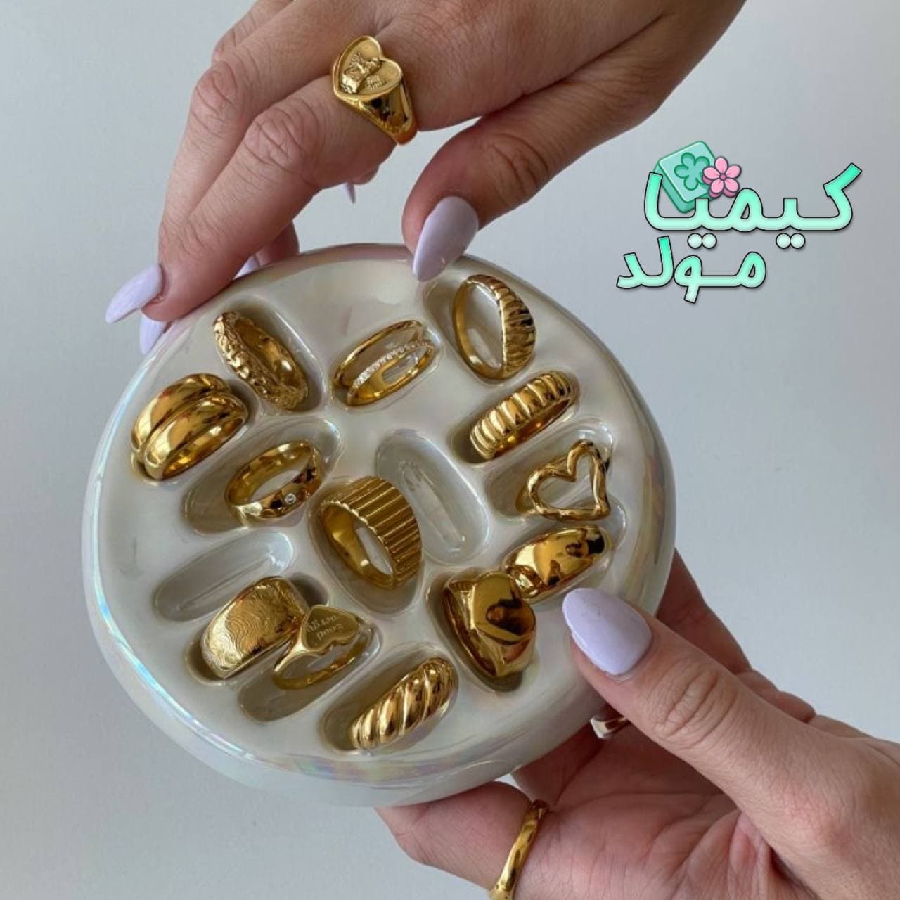 قالب سیلیکونی جا انگشتری پینترستی کیمیامولد — تصویر ۲