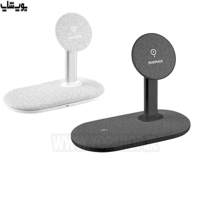 شارژر بی سیم رومیزی دوبل مگنتی 15 وات مومکس مدل UD20