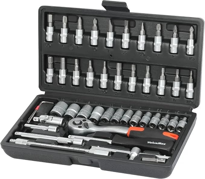 مجموعه جعبه بکس 46 عددی درایو 1/4 اینچ ValueMax مدل V003001