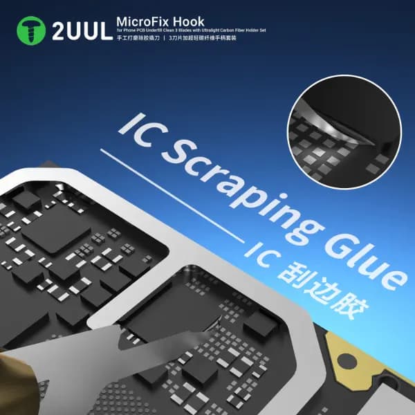 ست تیغ و دسته تیغ حرفه ای 2UUL DA12 MicroFix Hook — تصویر ۳