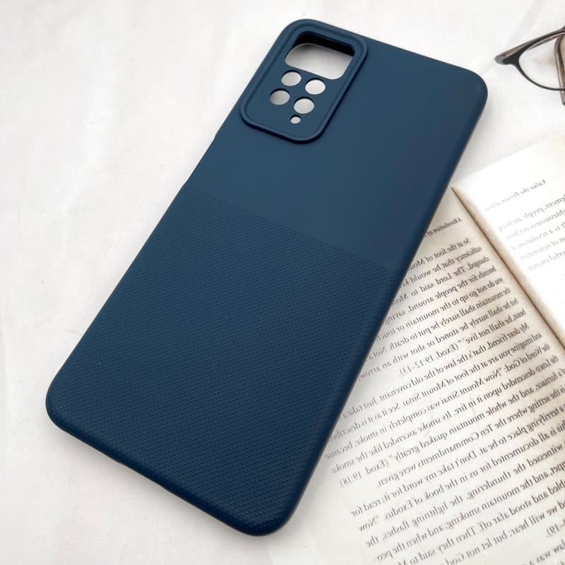 قاب گوشی Redmi Note 11 Pro / Redmi Note 12 Pro 4G شیائومی Hybrid Case سیلیکونی داخل پارچه ای اسپرت محافظ لنز دار سرمه ای کد 124633 — تصویر ۲