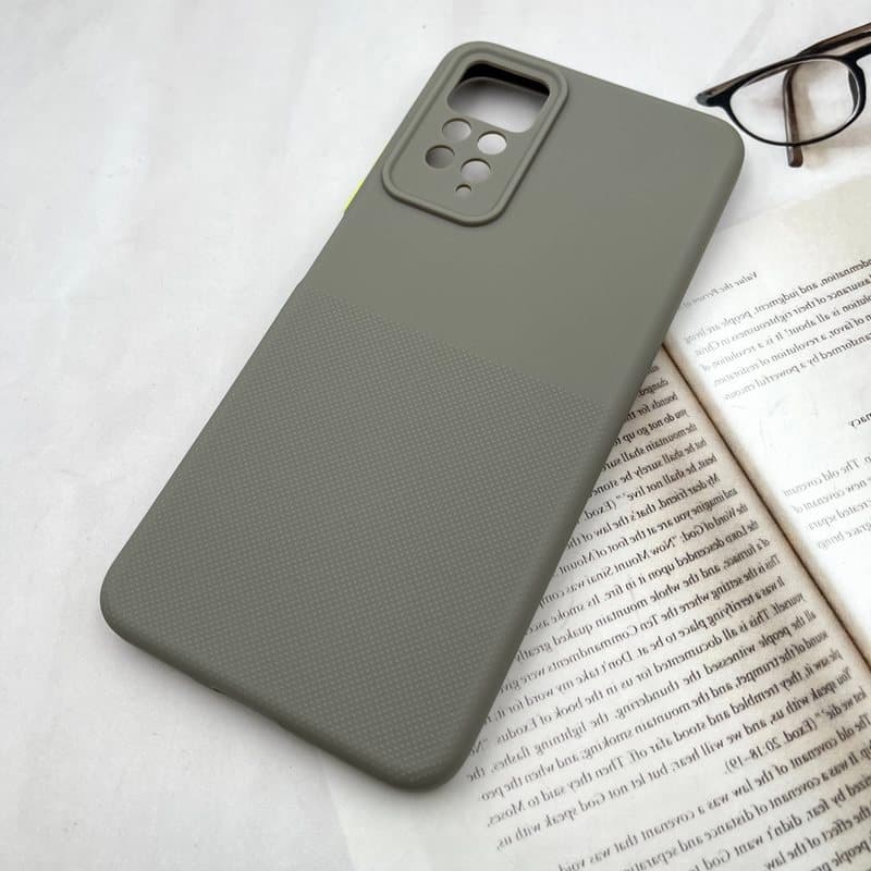 قاب گوشی Redmi Note 11 Pro / Redmi Note 12 Pro 4G شیائومی Hybrid Case سیلیکونی داخل پارچه ای اسپرت محافظ لنز دار طوسی کد 977406 — تصویر ۲