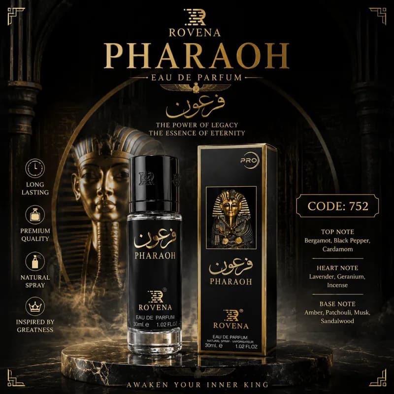 عطر جیبی فرعون روونا حجم 30 میل مردانه زنانه ادو پرفیوم — تصویر ۳
