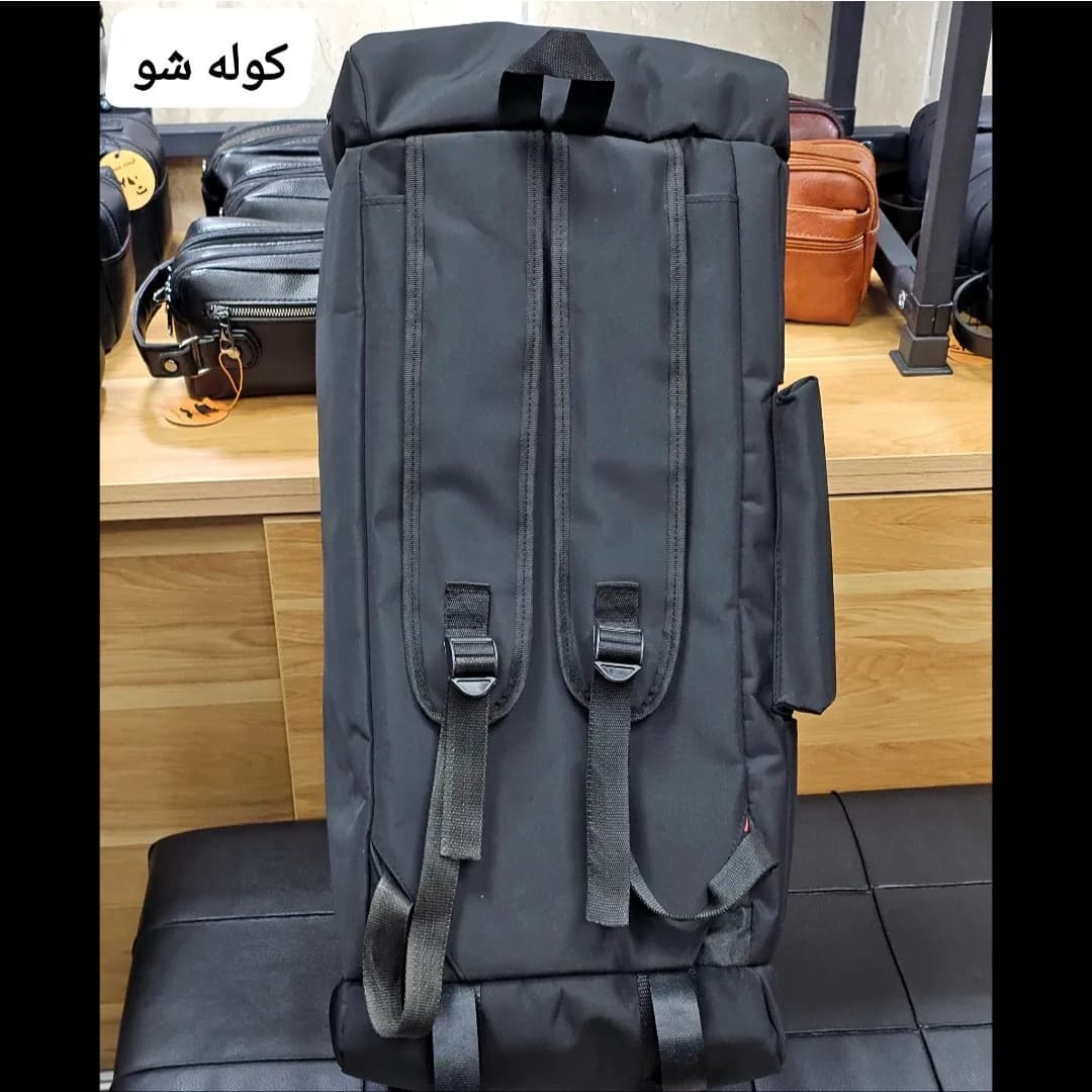 ساک ورزشی سه کاره کوله شو خارجی تفکیکی جنس پارچه دیبا وارداتی — تصویر ۶