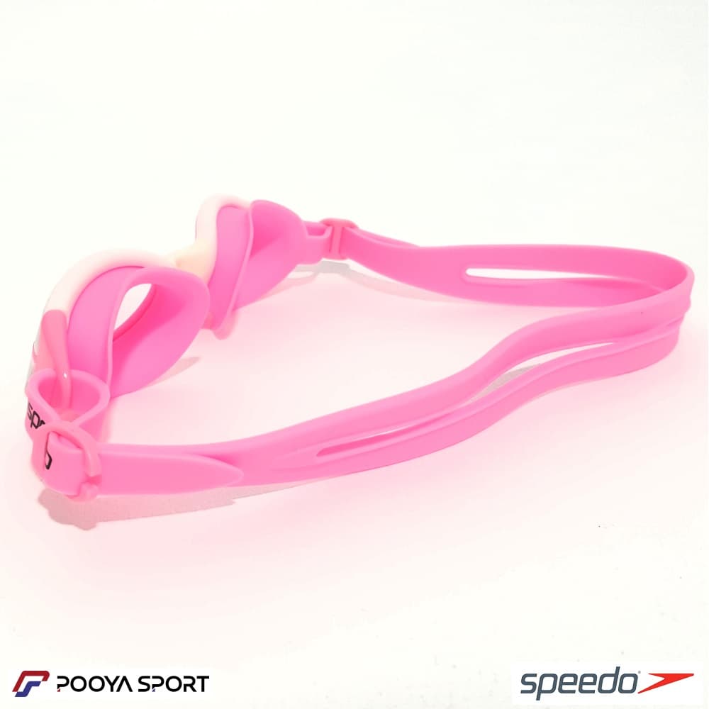 عینک شنا بچه گانه ژله ای رنگی اسپیدو Speedo صورتی- سفید — تصویر ۵