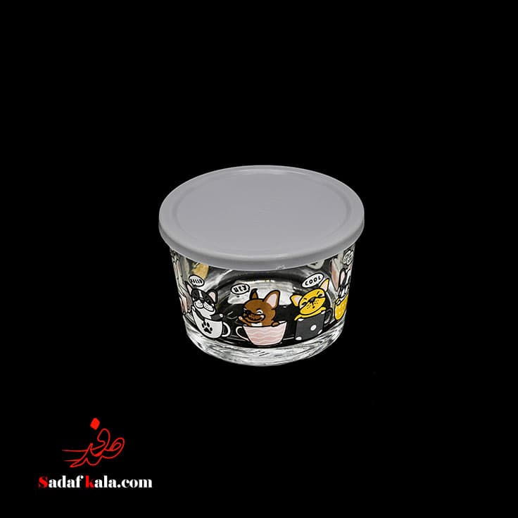 ظرف شیشه ای دربدار 190 میل چاپدار لیمون(36)/2068 — تصویر ۵