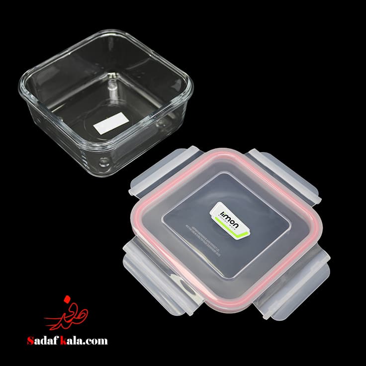 ظرف شیشه ای مربع دربدار 950 میل لیمون(12)/2034 — تصویر ۴