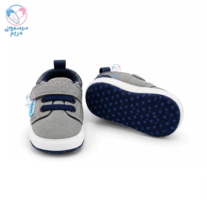 پاپوش دو بند و چسب پشت سرمه ای مسترشوز Mr Shoes — تصویر ۲