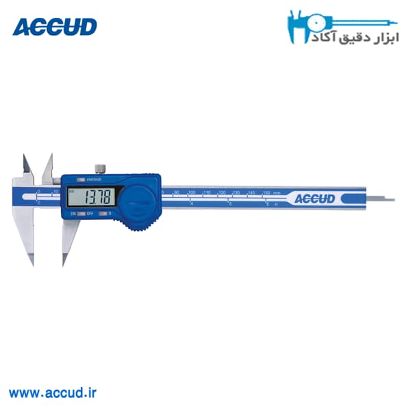 کولیس دیجیتال فک سوزنی 20 سانتی متر Accud (اکود با گارانتی شرکتی) مدل 138-008-11