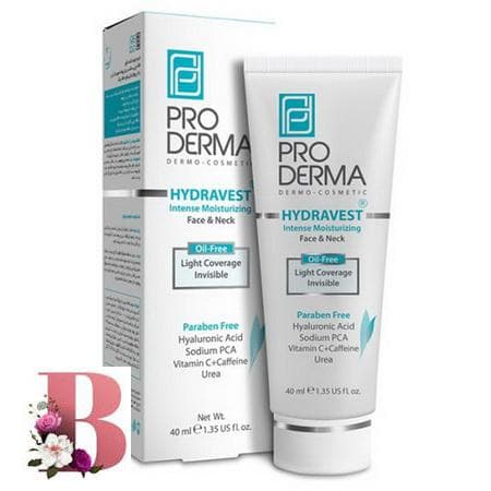 کرم مرطوب کننده صورت و گردن پرودرما مدل HYDRAVEST حجم ۴۰ میلی لیتر | PRODERMA INTENSE MOISTURIZING FACE & NECK OIL FREE CREAM 40 ML