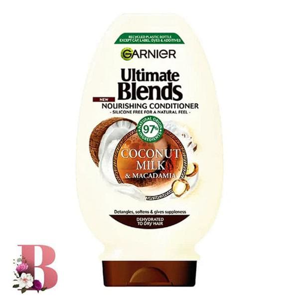 نرم کننده (کاندیشنر) مو گارنیه حاوی شیر نارگیل و روغن ماکادمیا ۴۰۰ میلی لیتر | Garnier hair conditioner Ultimate Blends Coconut Milk & Macadamia 400 ml