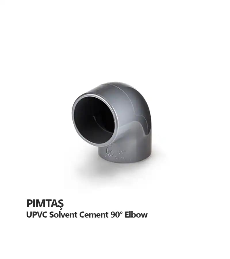 زانو 90 درجه UPVC چسبی پیمتاش (PIMTAS) ترکیه سایز 90 میلیمتر