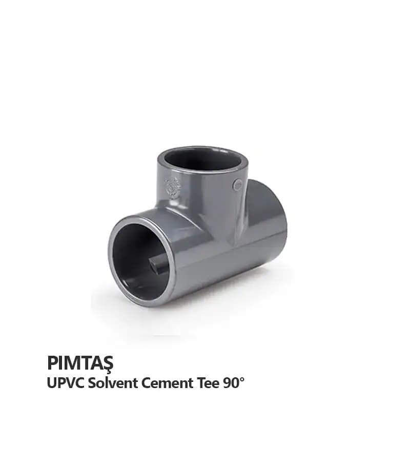 سه راهه 90 درجه چسبی UPVC پیمتاش سایز 20 میلیمتر