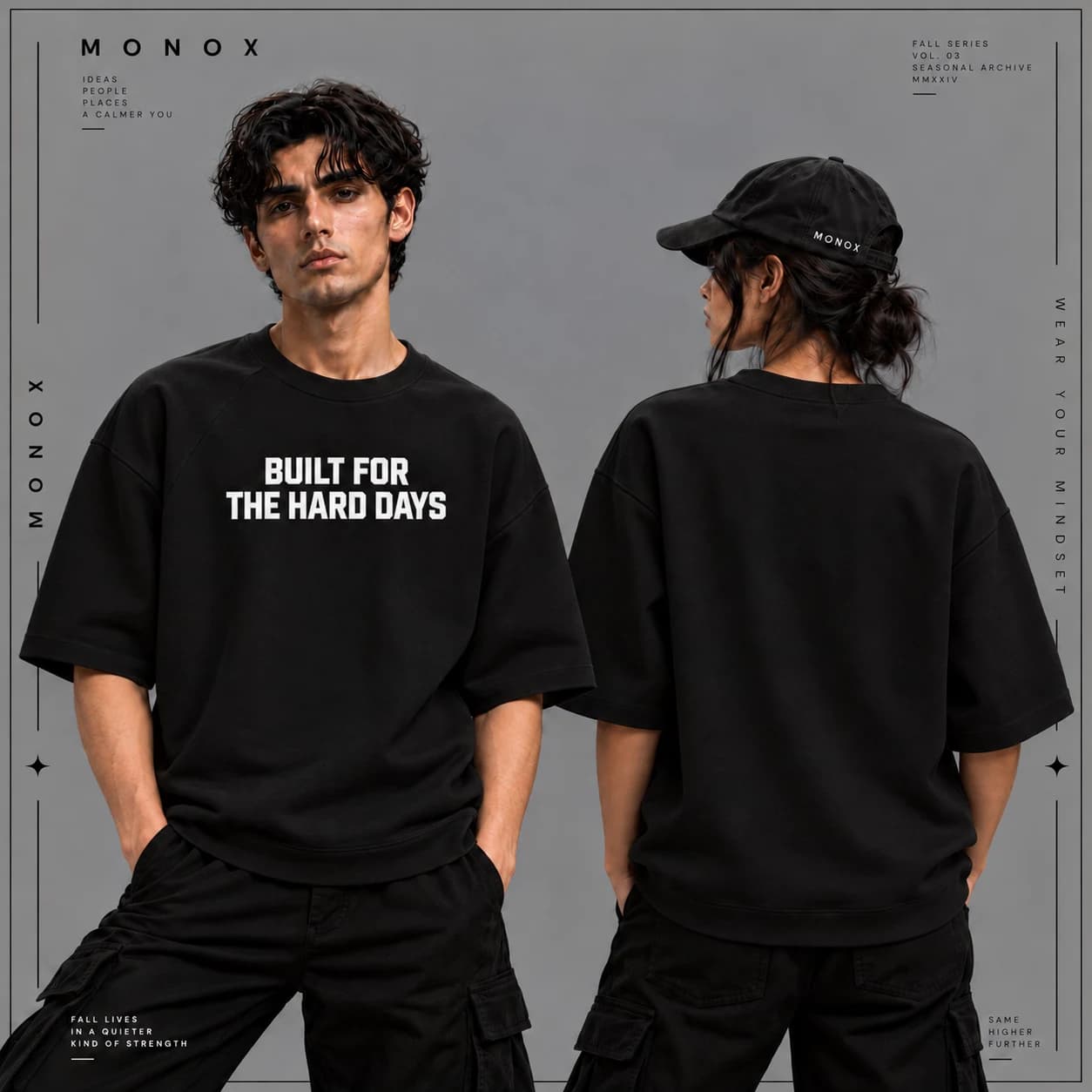 تیشرت مدل BUILT FOR THE HARD DAYS | یونیسکس — تصویر ۲