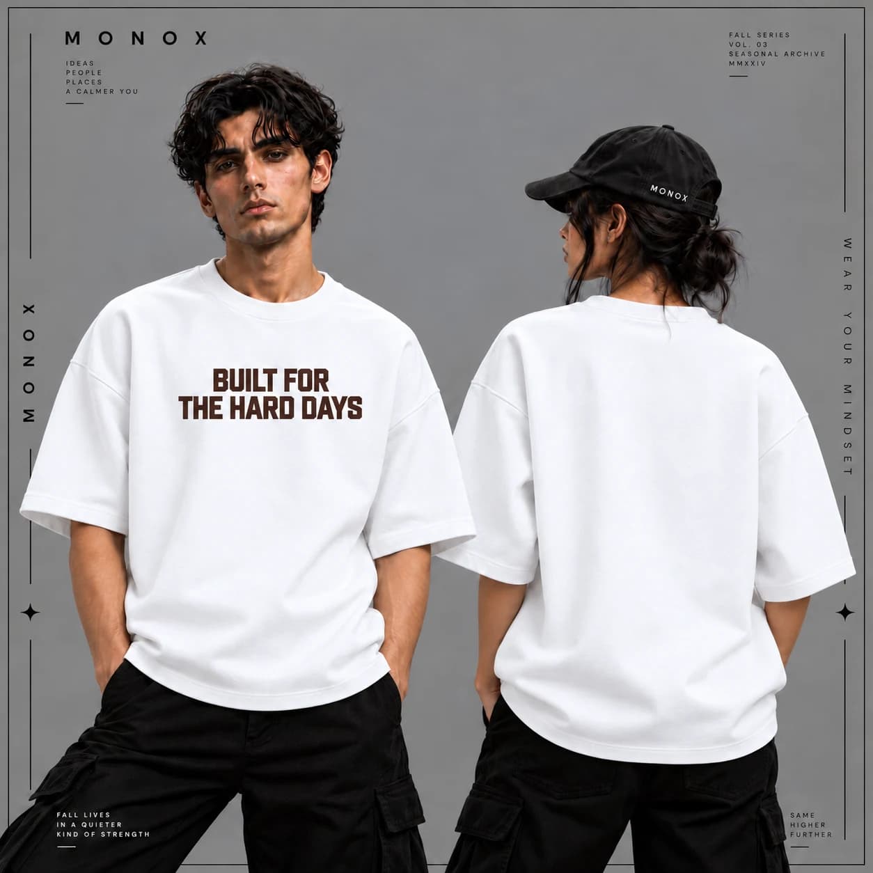 تیشرت مدل BUILT FOR THE HARD DAYS | یونیسکس — تصویر ۴