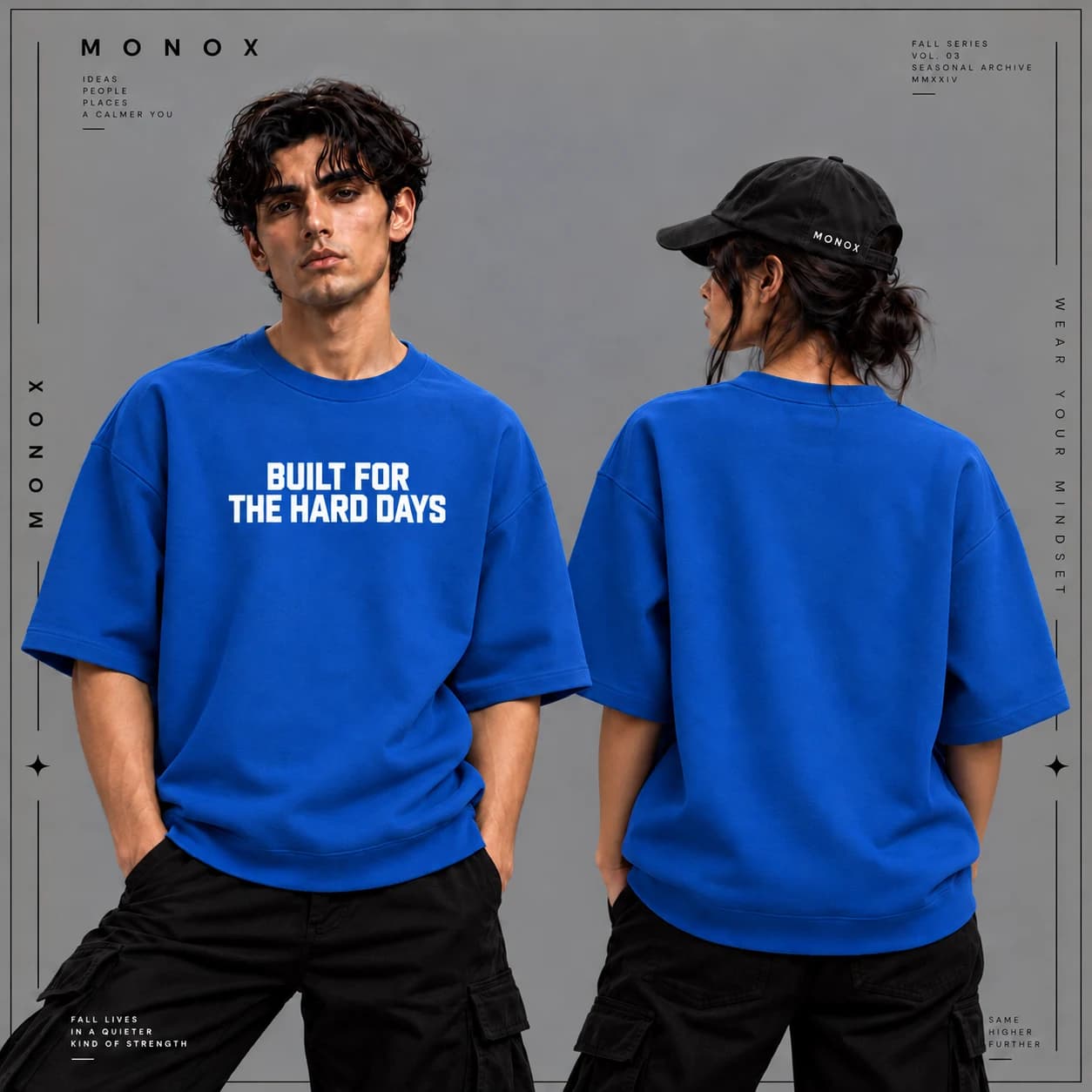 تیشرت مدل BUILT FOR THE HARD DAYS | یونیسکس