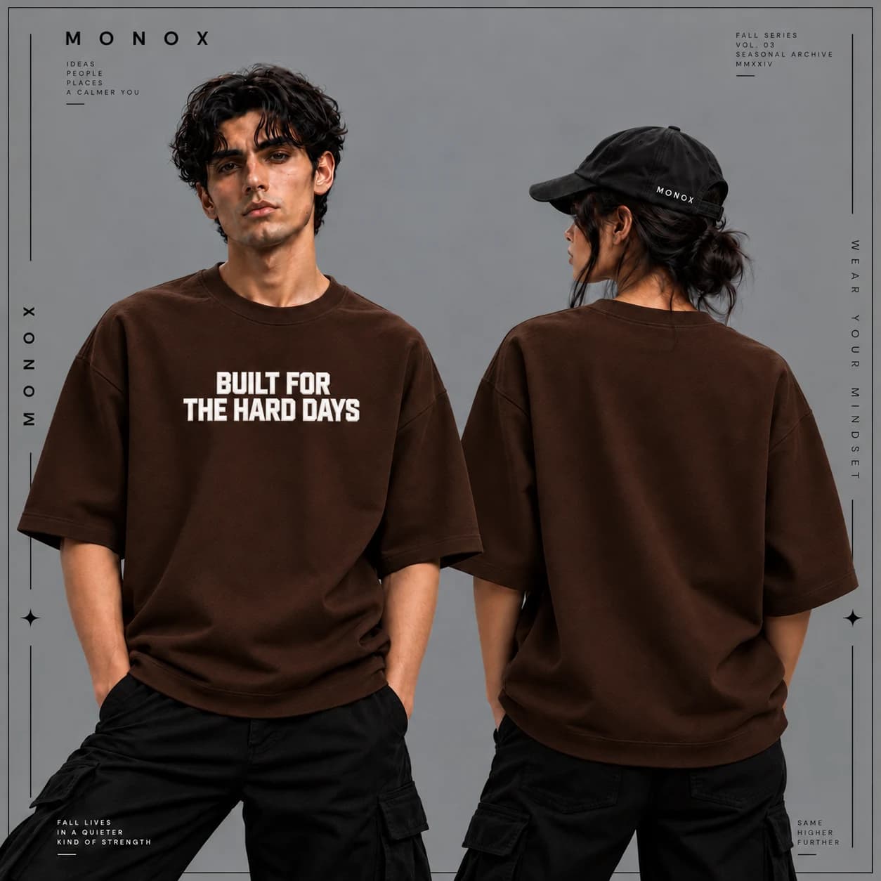 تیشرت مدل BUILT FOR THE HARD DAYS | یونیسکس — تصویر ۳