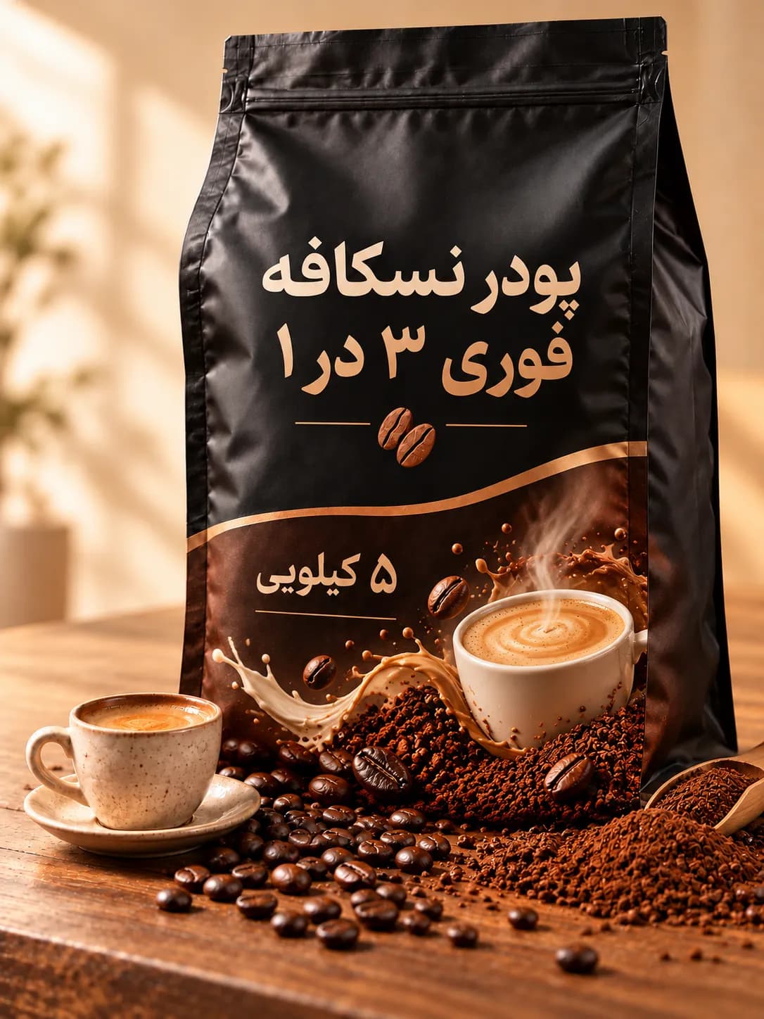 پودر نسکافه فوری 3 در 1 وزن ۵ کیلویی — تصویر ۲