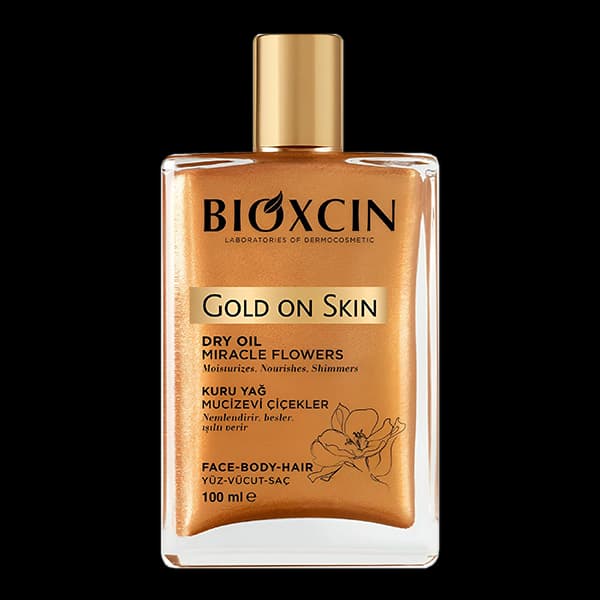 روغن خشک شایندار صورت، بدن و مو بیوکسین مدل Gold On Skin Miracle Flowers حجم ۱۰۰ میلیلیتر